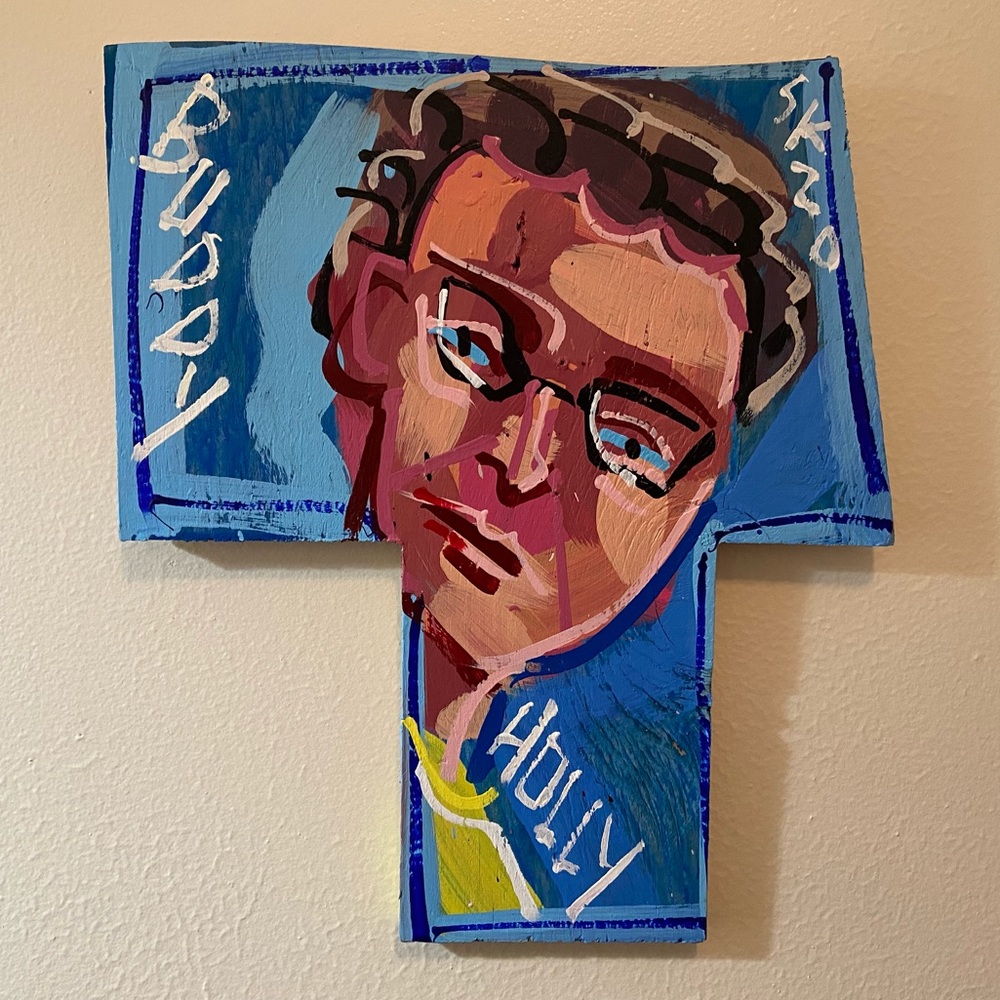 Buddy Holly Steve Keene Painting
